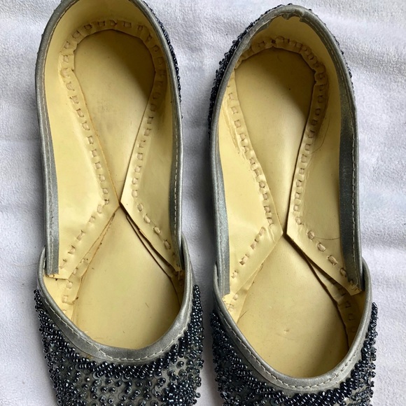 New-Hand beaded , leather Moroccan flats sz 7 - Picture 8 of 8